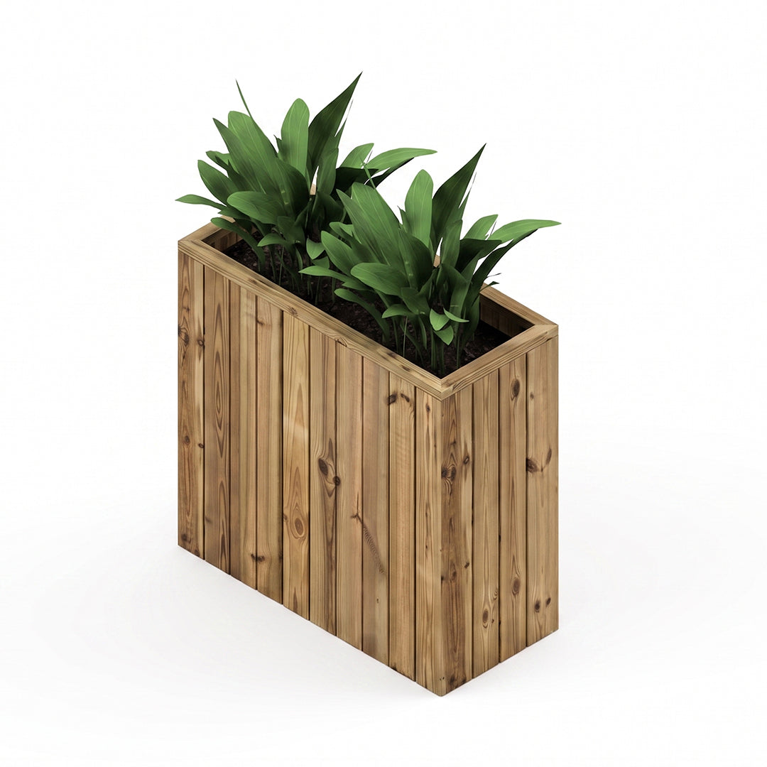 Jardinera de madera 100x44.5x100 fija autoportante