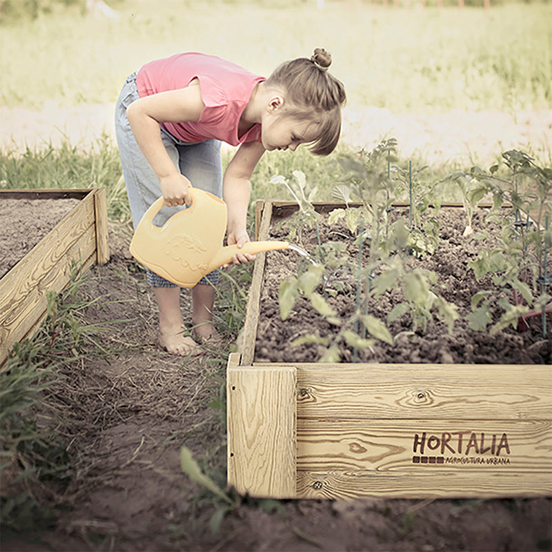 Cajón de cultivo Box XXL30 de 390 litros, ideal para huertos urbanos y jardinería. Dimensiones: 200x80x30 cm.