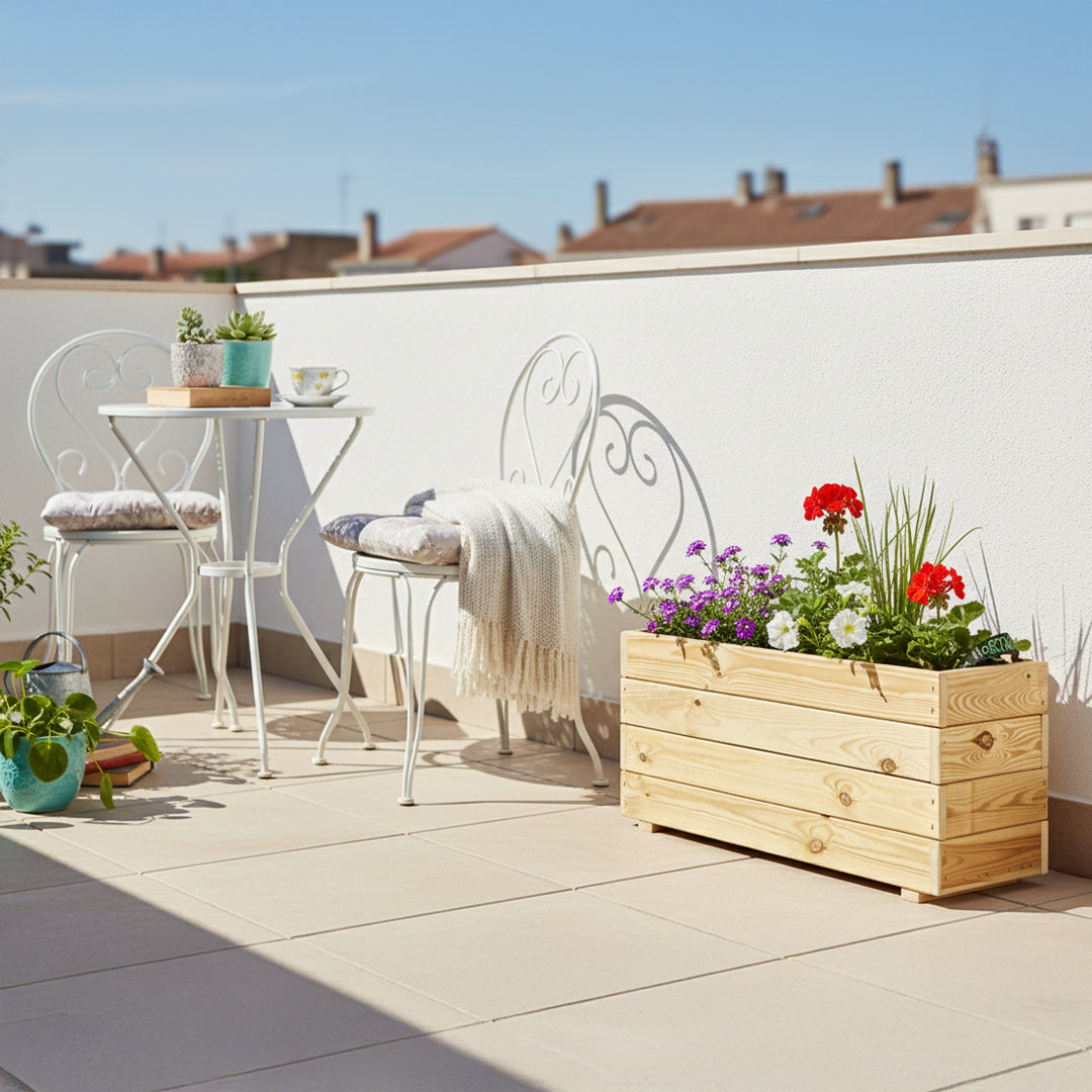 Jardinera rectangular Ghio 80x30x40