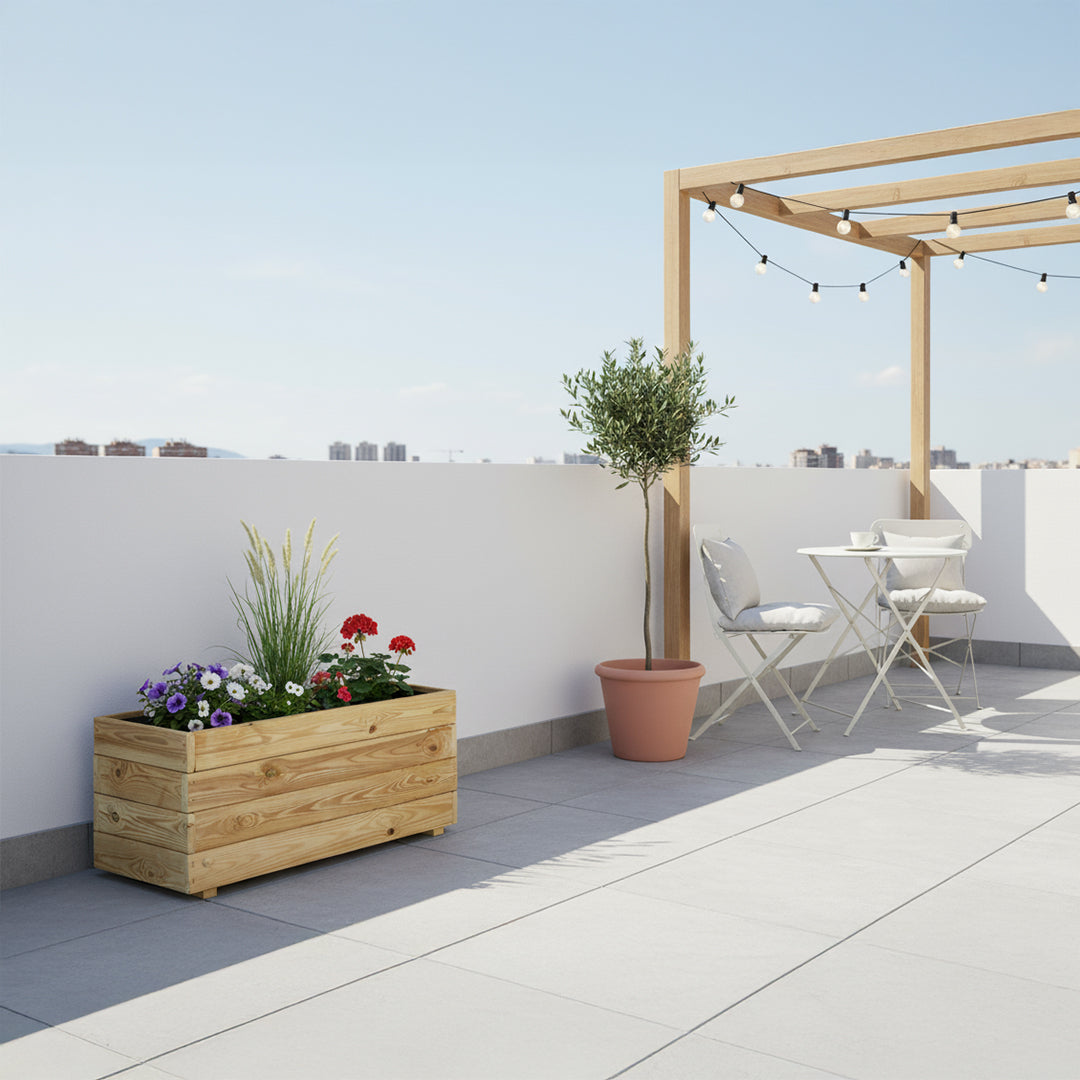 Jardinera rectangular Ghio 80x40x40
