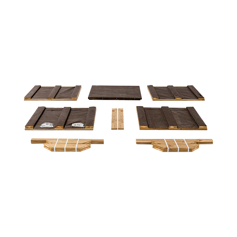 Jardinera de madera cuadrada Atrium de 100x100x100 cm, ideal para cultivar plantas en exteriores.