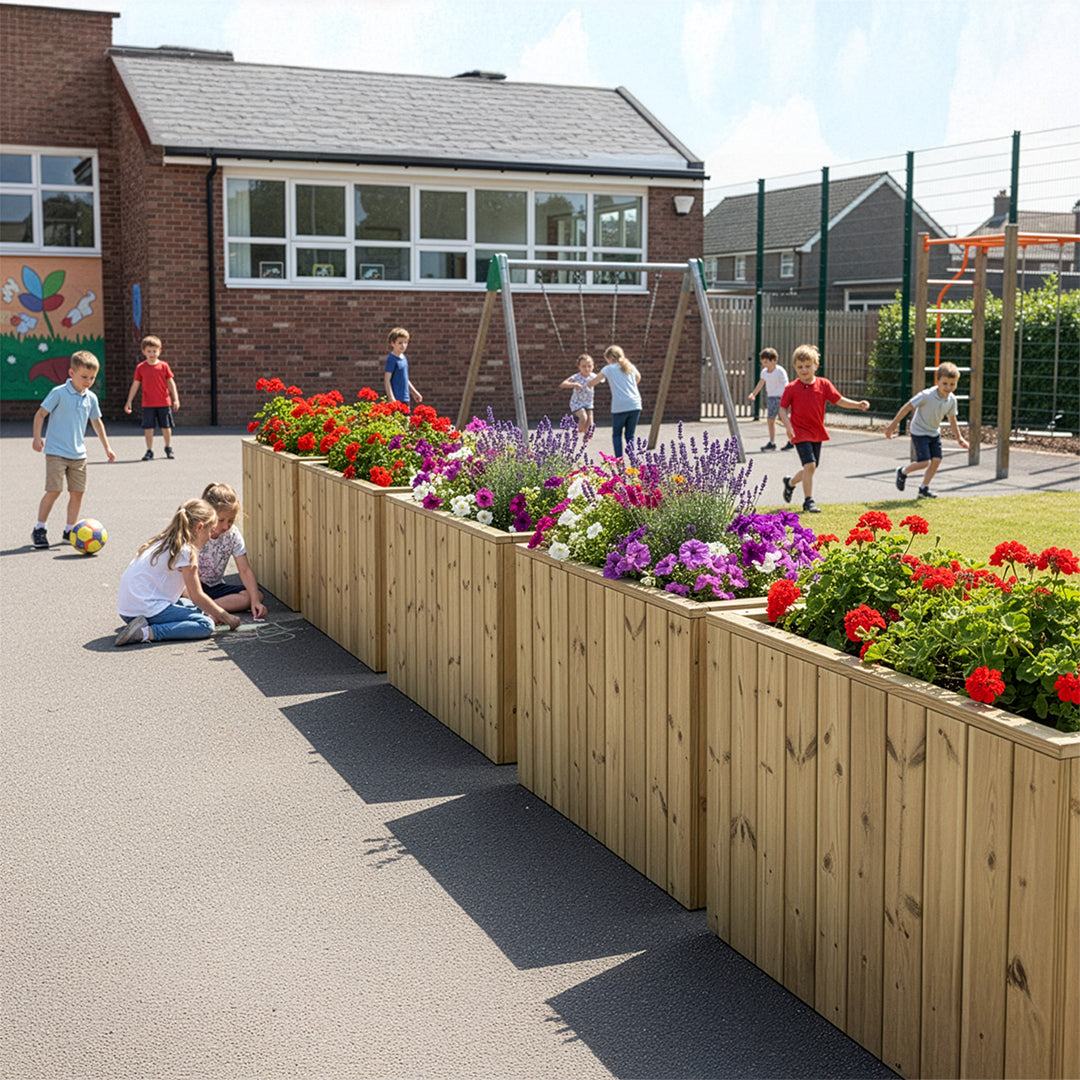 Jardinera de madera Atrium 100x34x60