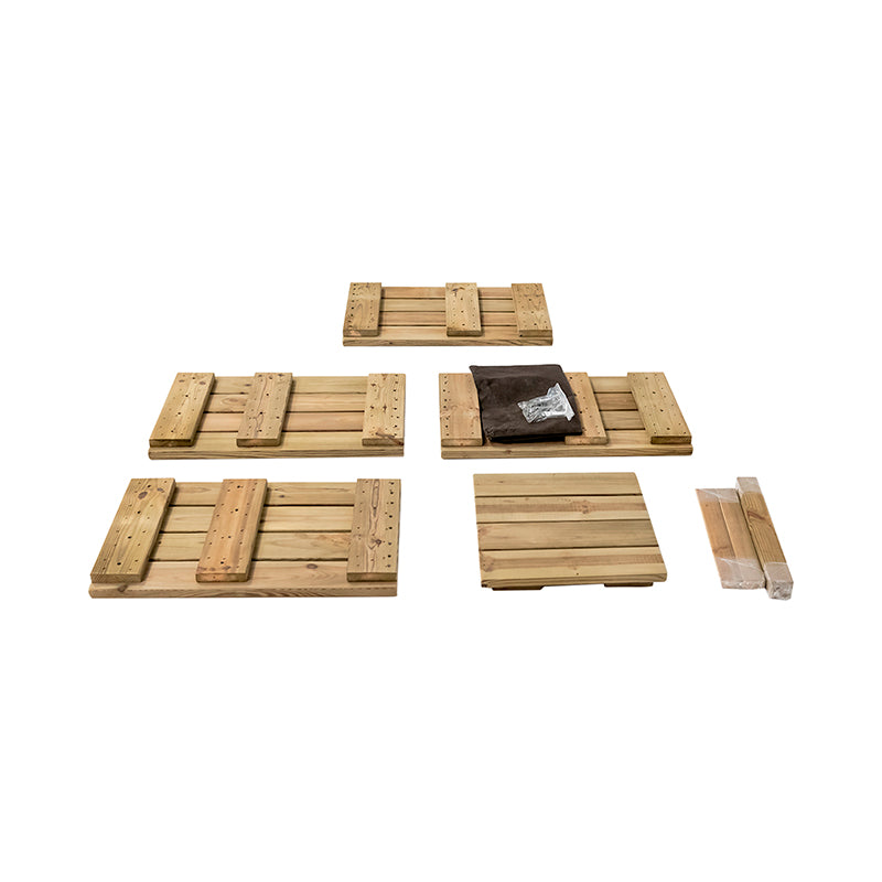 Jardinera de madera Atrium, vertical, dimensiones 40x40x60 cm, capacidad de 25 litros, ideal para cultivo de plantas.