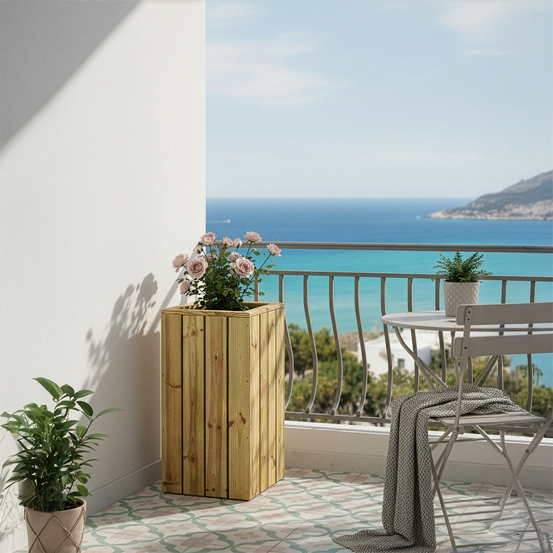 Jardinera de madera Atrium 40x40x80