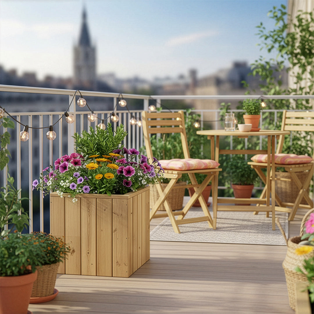 Jardinera de madera Atrium 50x50x50