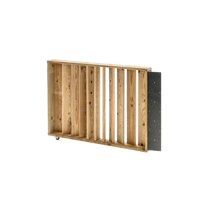 Barandilla abatible de madera, ideal para separar espacios en terrazas y areas de hosteleria. Medidas 100x12x80 cm.