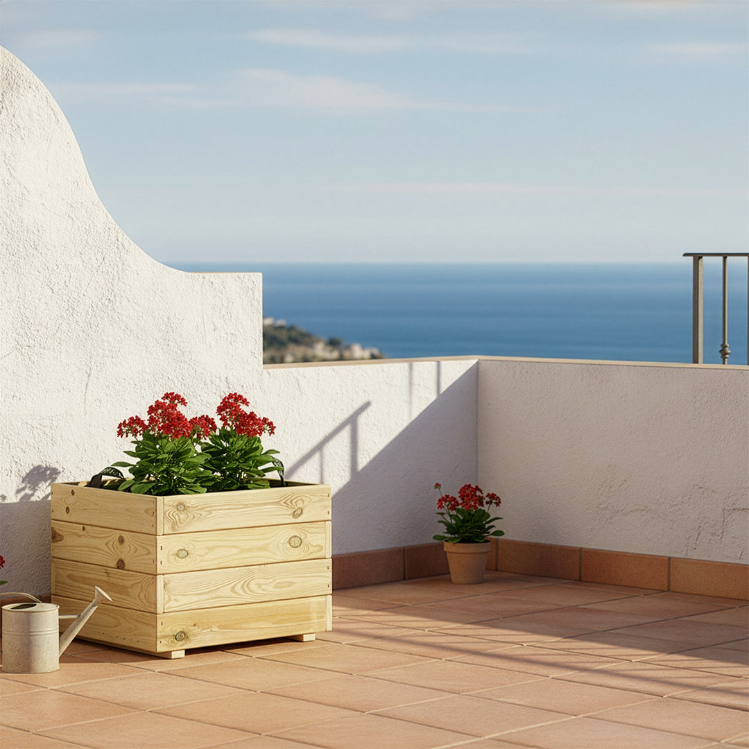 Jardinera cuadrada Pun KD 50x50x40