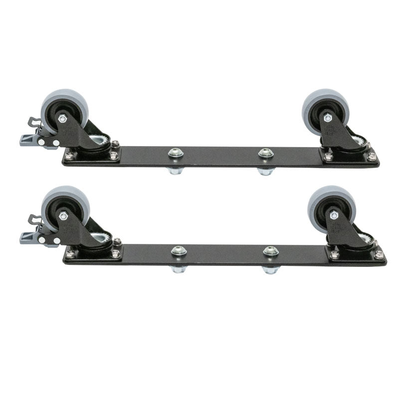 Kit de 4 ruedas para jardinera J75/J100, diseñado para facilitar el movimiento de jardineras.