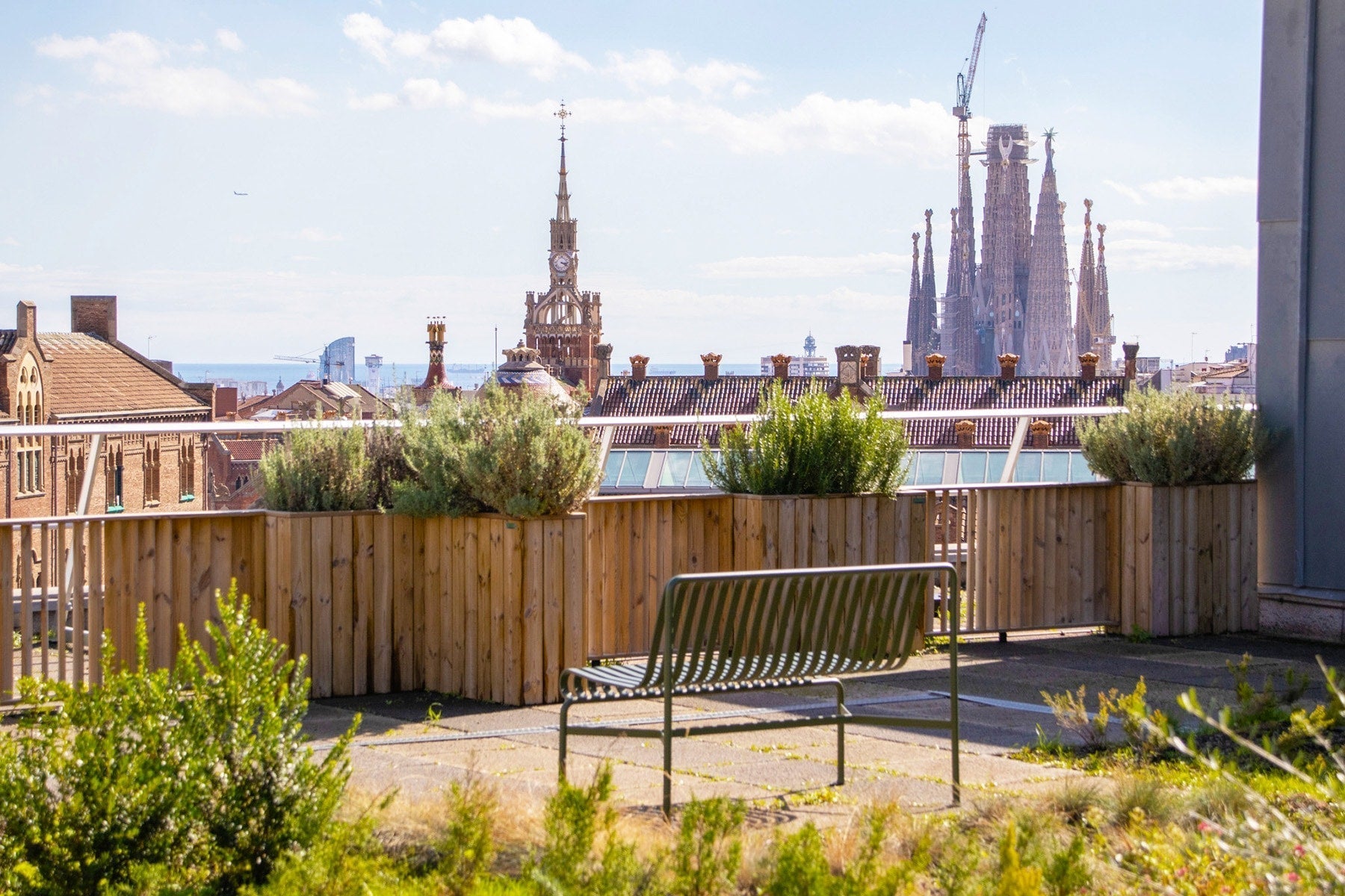 Del cemento al verde: nuevo espacio en la azotea del Hospital Sant Pau de Barcelona