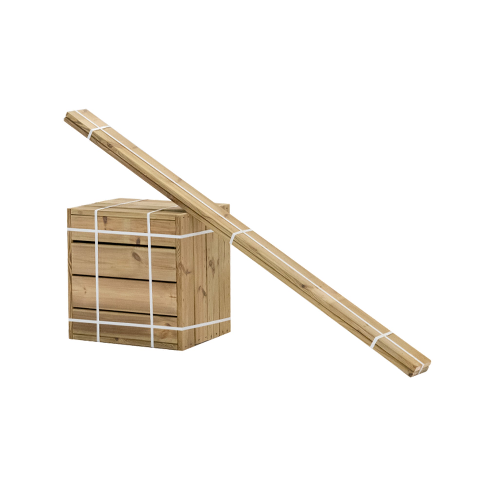 Estantería de madera Casius, ideal para exhibir y organizar productos en espacios comerciales o domésticos.