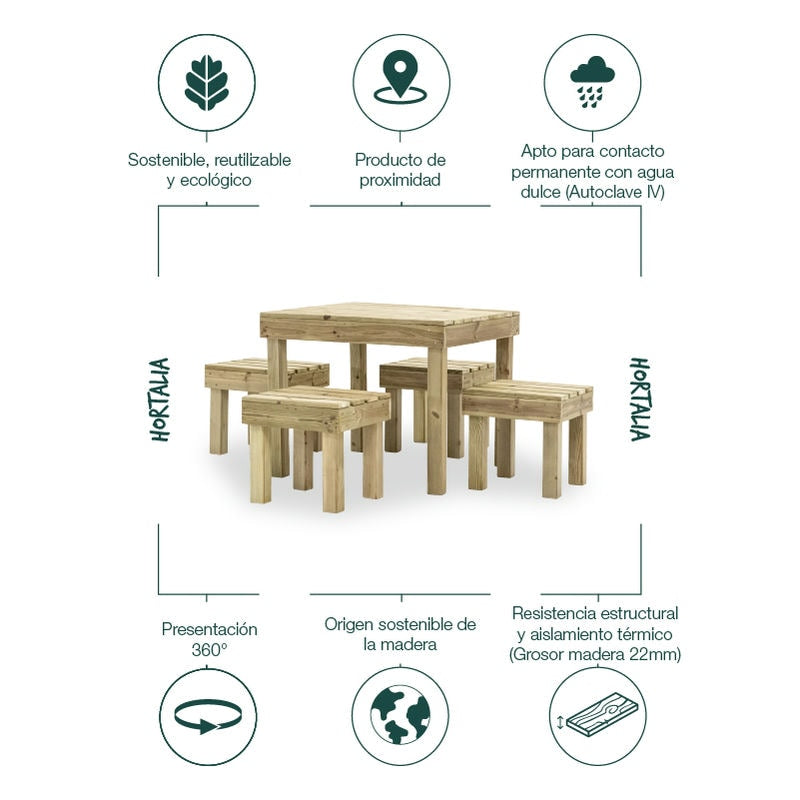 Expositor de madera LAPLAND, diseñado para mostrar productos de manera organizada y atractiva.