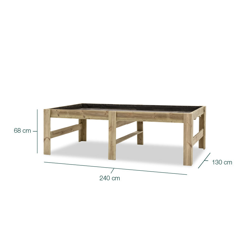 Mesa expositora Blossom, diseñada para exhibir productos de manera atractiva y funcional en espacios comerciales.