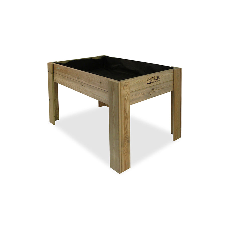 Mesa de cultivo Gardenbrico L80, ideal para jardinería y huertos urbanos, con dimensiones de 80 cm de altura y ancho.