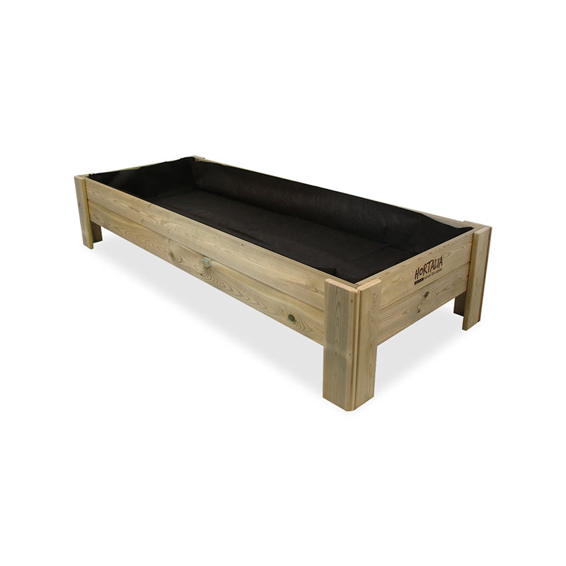 Mesa de cultivo Gardenbrico XL40, dimensiones de 160 cm de longitud, 80 cm de ancho y 40 cm de altura, ideal para huertos