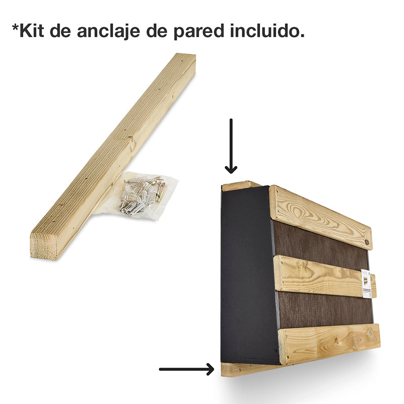 Jardín vertical M de 80 cm de longitud, diseñado para cultivar plantas en espacios reducidos.