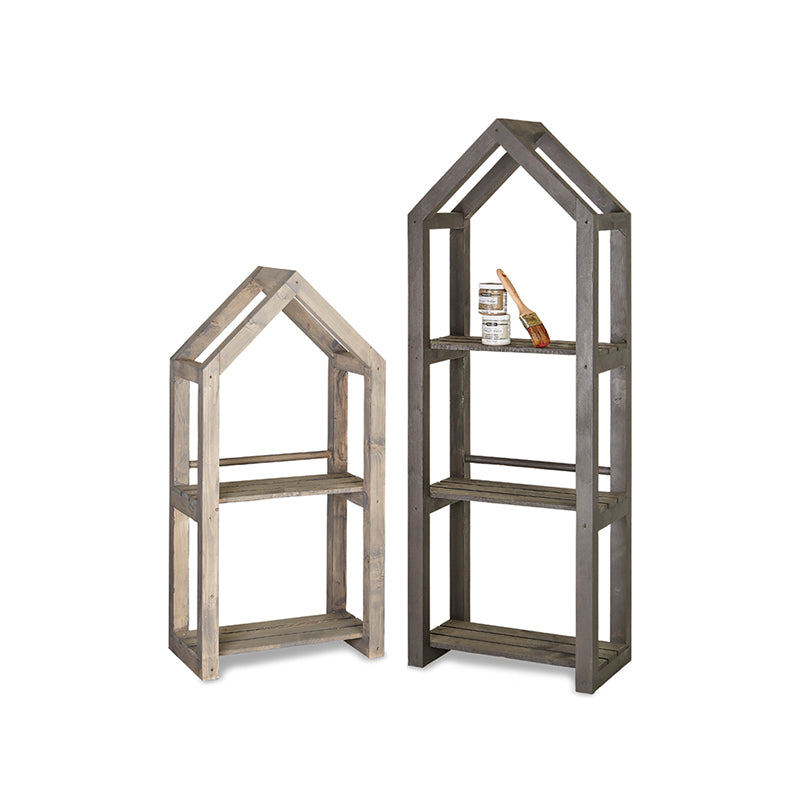 Estantería de madera Campanile Outdoor M, ideal para decoración y almacenamiento en exteriores. Dimensiones: 145 cm x 30 cm