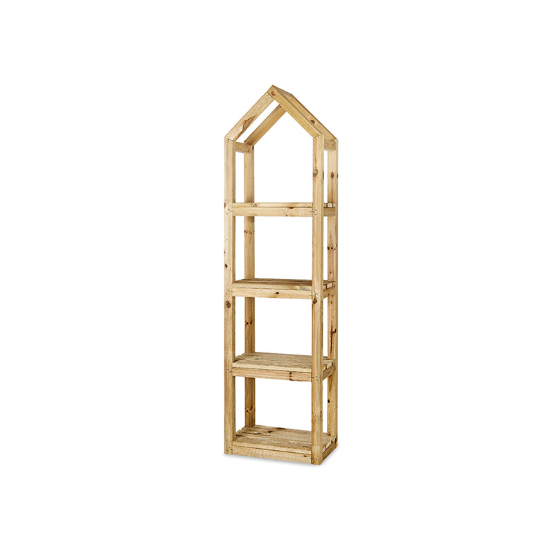 Estantería de madera para exterior Campanile Outdoor L, ideal para decoración y jardinería, dimensiones 185x30x50 cm.