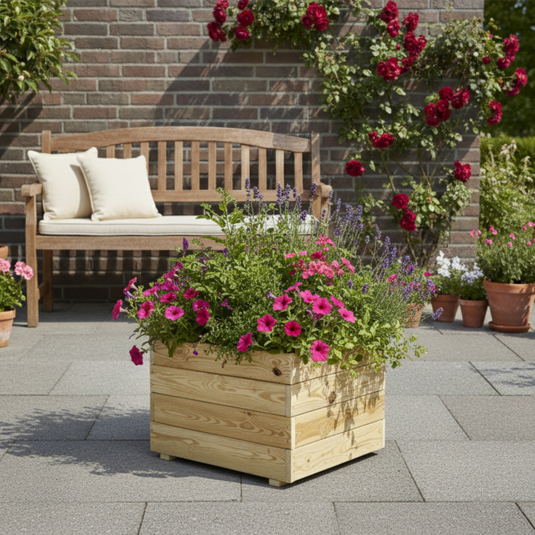 Jardinera cuadrada Pun 60x60x40