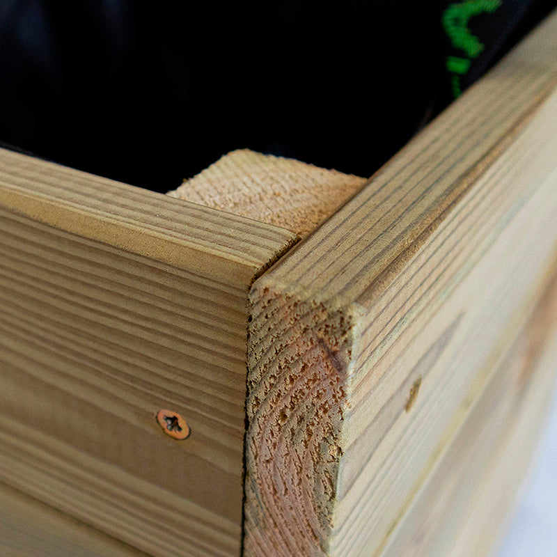 Jardinera rectangular Ghio de 100x40x40 cm, ideal para jardinería y horticultura, con capacidad de 120 litros.