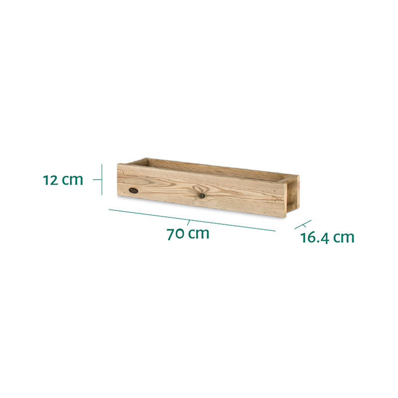 Jardinera vertical Stand Line 1B, ideal para cultivo de plantas, con dimensiones de 70 cm de longitud y 7 litros de