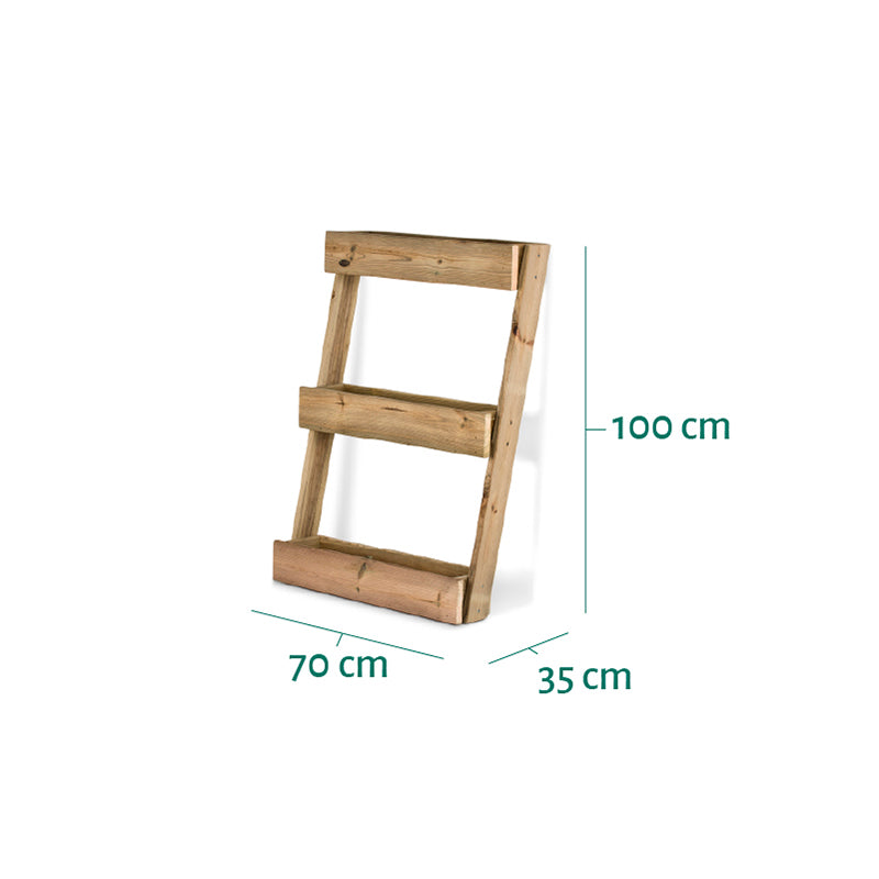 Jardinera vertical Stand Line Floor 3B de 100 cm de altura, ideal para cultivar plantas en espacios reducidos.
