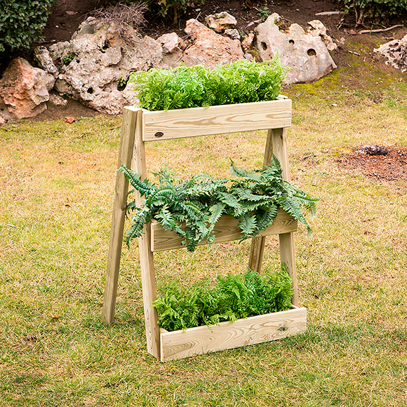 Jardinera vertical Stand Line Island 3B de 100 cm de altura, ideal para cultivo en espacios reducidos.