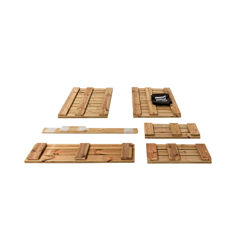 Jardinera de madera rectangular Atrium de 100x34x40 cm, ideal para cultivar plantas en espacios exteriores.