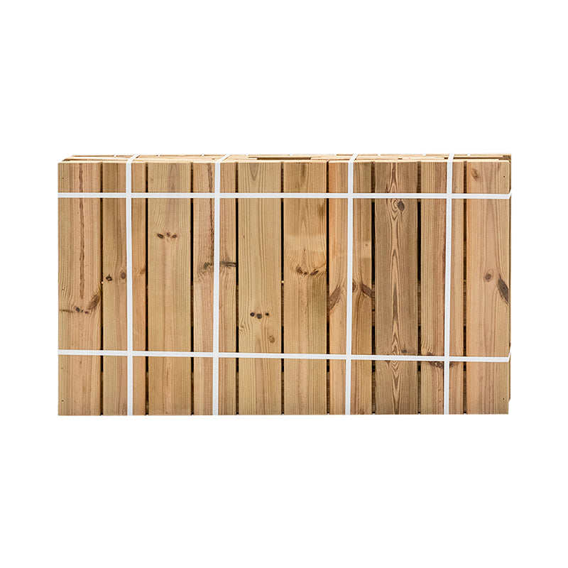 Jardinera de madera rectangular Atrium de 100x34x60 cm, ideal para cultivar plantas y flores en espacios exteriores.