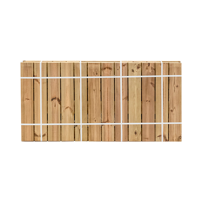 Jardinera de madera Atrium rectangular de 120x34x60 cm, ideal para cultivar plantas en espacios exteriores.