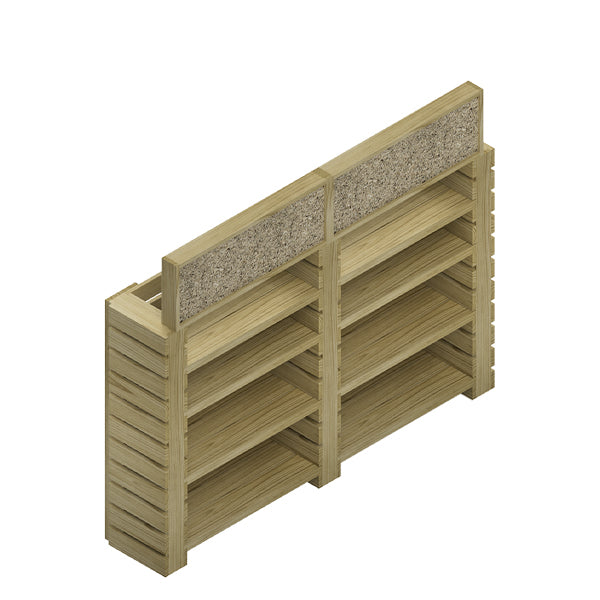 Módulo de extensión Augusta para estanterías, diseñado para aumentar el espacio de almacenamiento.