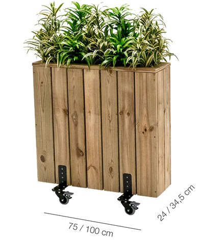 Jardineras con ruedas