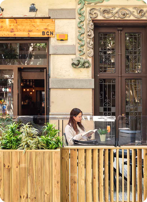 Jardineras + Barandilla fija