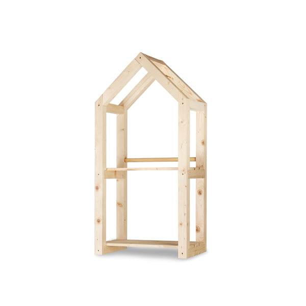 Estantería de madera Campanile Indoor S, ideal para decoración y organización en interiores. Dimensiones: 105 cm x 30 cm x