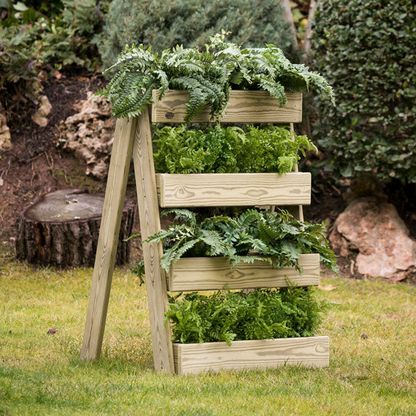 Jardinera vertical Stand Line Island 4B, ideal para cultivo de plantas en espacios reducidos. Dimensiones: 100 cm x 56 cm x